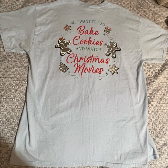 XL Christmas tee: All I Want To Do is Bake Cookies & Watch Christmas Movies - Picture 1 of 9